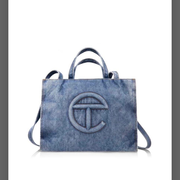 Telfar- Medium Denim Shopper - Blue - Picture 2 of 16